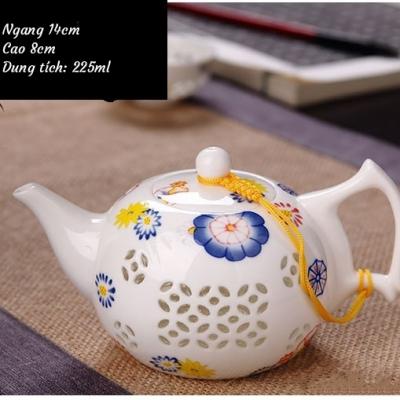 Bộ ấm chén thấu quang Mã 012AC16